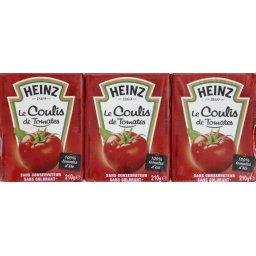 Heinz Heinz Le Coulis de Tomates les 3 briques de 210 g