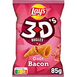 Bénénuts Lays 3D Bugles - Biscuits apéritif goût bacon le sachet de 85 g