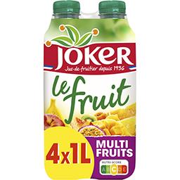 Joker Joker Le Fruit - Jus multifruits sans sucres ajoutés les 4 bouteilles de 1 l