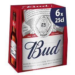 Budweiser Bud Bière blonde les 6 bouteilles de 25cl - 150cl