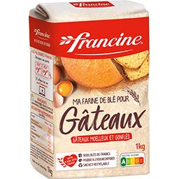 Francine Francine Farine de blé pour gâteaux, poudre à lever incorporée le paquet de 1 kg