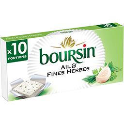 Boursin Boursin Fromage à tartiner ail & fines herbes les 10 portions de 16 g
