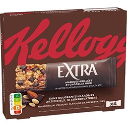 Kellogg's Kellogg's Extra - Barre amandes grillées et chocolat noir les 4 barres de 32 g