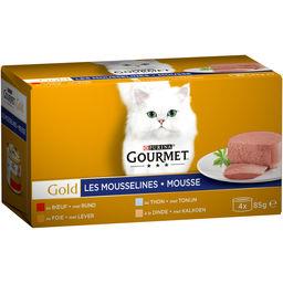 Gourmet Purina Gold - Les Mousselines pour chats les 4 boites de 85 g