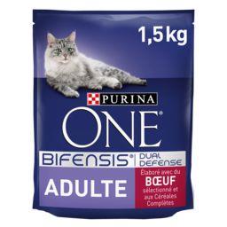 Purina One Purina One Croquettes bœuf & céréales pour chats adultes le sac de 1,5 kg