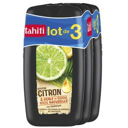Tahiti Gel douche citron et huile de coco Le lot de 3 flacons de 250ml - 750ml