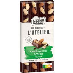 Nestlé Nestlé Les Recettes de l'Atelier - Chocolat noir amandes entières torréfiées la tablette de 170 g