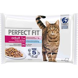Perfect Fit Perfect fit Pâtée pour chat stérilisé aux poissons en sauce les 4 sachets de 85 g