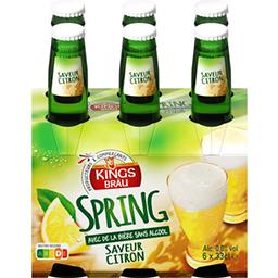 Kingsbräu Kingsbräu Spring bière sans alcool saveur citron les 6 bouteilles de 33 cl