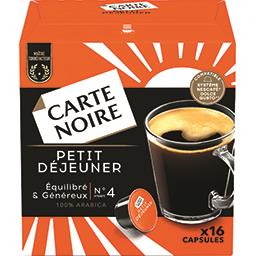 Carte Noire Carte Noire Capsules de café moulu Petit-déjeuner N°4 les 16 capsules de 8 g