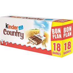 Kinder Kinder Country - Barres céréalières chocolat au lait la boite de 18 barres - 423 g - Bon Plan