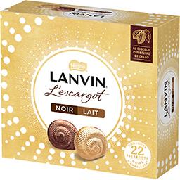 Lanvin L'escargot - Assortiment de bonbons de chocolat noir et au lait la boîte de 22 - 362g
