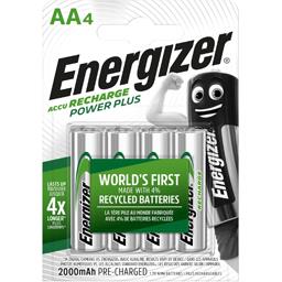 Energizer Energizer Piles rechargeables HR6 Power Plus AA 1,2V les 4 piles