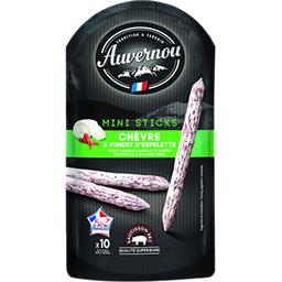 Auvernou Auvernou Mini sticks saucisson sec chèvre & piment d'Espelette le sachet de 10 - 100 g
