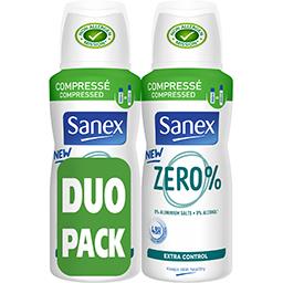 Sanex Sanex Zéro % - Déodorant Extra Control 48 h les 2 bombes de 100 ml - Duo Pack