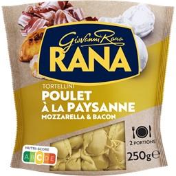 Giovanni Rana Rana Tortellini Poulet à la paysanne. Mozzarella & Bacon le paquet de 250g