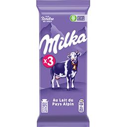 Milka Milka Chocolat au lait les 3 tablettes de 100 g
