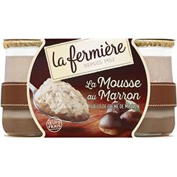 La Fermière La Fermière La Mousse au Marron sur lit de crème de marron les 2 pots de 100 g