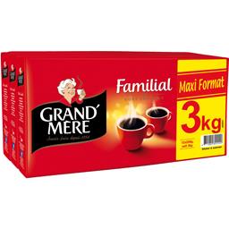 Grand'Mère Grand'Mère Café moulu Familial goût généreux les 3x4 paquets de 250 g