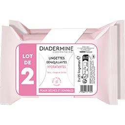 Diadermine Diadermine Lingettes démaquillantes hydratantes le lot de 2 paquets de 25