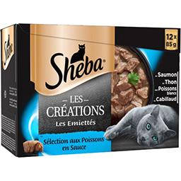 Sheba Sheba Les Créations - Les Emiettés sélection poissons pour chats les 12 sachets de 85 g