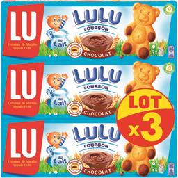 LU LU Lulu l'Ourson - Gâteau fourré chocolat le lot de 3 boites de 150 g