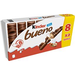 Kinder Kinder Bueno - Barres chocolatées fourrées lait et noisettes les 8 sachets de 43 g