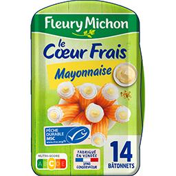 Fleury Michon Fleury Michon Le cœur frais - Bâtonnets surimi MSC mayonnaise le boîte de 14 bâtonnets - 224g
