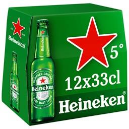 Heineken Heineken Bière blonde le pack de 12 bouteilles de 33cl - 3,9l