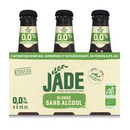 Jade Jade Bière blonde sans alcool BIO les 6 bouteilles de 25 cl