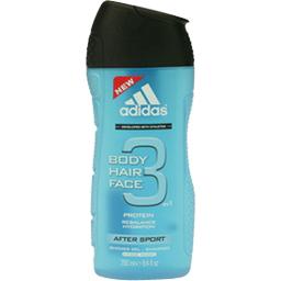 Adidas Adidas Gel douche After Sport, Body Hair Face 3 en 1 le flacon de 250 ml