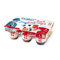 Baïko Baïko Yaourt sur lit de fruits rouges les 6 pots de 125 g