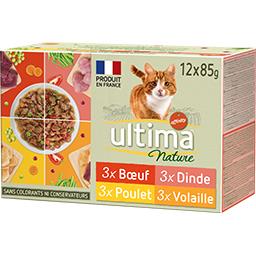 Ultima Ultima Nature bouchées pour chat viande la boîte de 12 sachets de 85 g