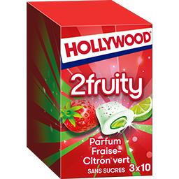 Hollywood Hollywood Max - Chewing-gum parfums fraise citron vert les 3 étuis de 22 g