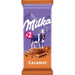 Milka Milka Chocolat caramel les 2 tablettes de 100 g