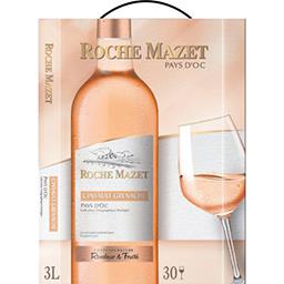 Roche Mazet Roche Mazet Vin de pays d'Oc Cinsault Grenache, vin rosé la fontaine de 3 l