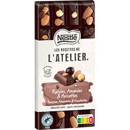 Nestlé Nestlé Tablette de chocolat noir raisins amandes & noisettes - Les recettes de l'atelier la tablette de 170 g