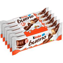 Kinder Kinder Bueno - Barres chocolatées lait et noisettes les 6 paquets de 43 g