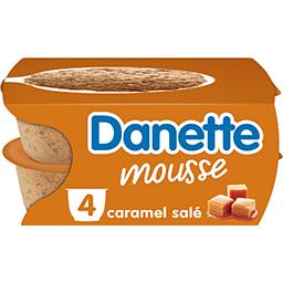 Danone Danette Mousse caramel salé les 4 pots de 60 g