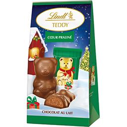 Lindt Chocolat au lait Teddy cœur praliné le sachet de 13 - 137 g