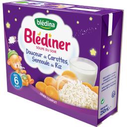 Blediner Soupe Du Soir Douceur De Carottes Semoule De Riz Des 6 Mois Bledina Intermarche