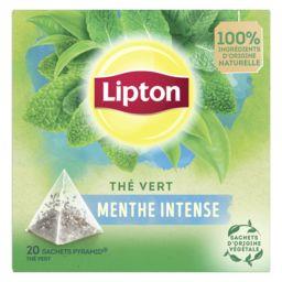 Lipton Lipton Thé vert Fresh Menthe Intense la boite de 20 sachets - 32 g