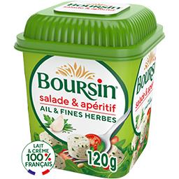 Boursin Boursin Salade & Apéritif - Fromage à l'ail & fines herbes la boite de 120 g
