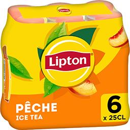 Lipton Lipton Ice Tea - Boisson au thé et à la pêche les 6 bouteilles de 25 cl