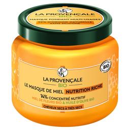 La Provençale Bio Maque nutrition miel de fleurs et huile d'olive BIO cheveux secs à très secs le pot de 330ml