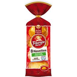 La Fournée Dorée La Fournée Dorée Navettes au beurre frais et à la crème fraîche le paquet de 8 navettes - 400 g