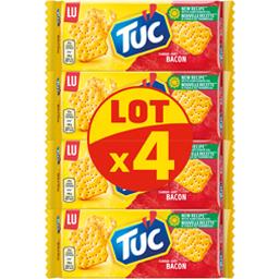 LU LU Tuc - Crackers goût bacon le lot de 4 paquets de 100 g