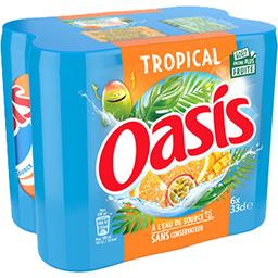 Oasis Oasis Tropical - Boisson tropical les 6 canettes de 33 cl
