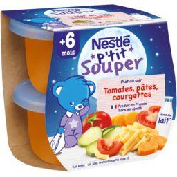 Nestlé Nestlé P'tit Souper - Tomates pâtes courgettes, dès 6 mois les 2 pots de 200 g