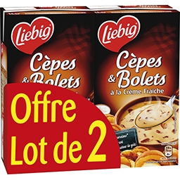 Liebig Liebig Soupe velouté - cèpes et bolets à la crème fraîche le lot de 2 paquets de 1l - 2l
